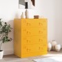 Mustard yellow steel sideboard 67x39x83 cm by vidaXL, Sideboards - Ref: Foro24-841682, Price: 208,60 €, Discount: %