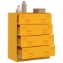 Mustard yellow steel sideboard 67x39x83 cm by vidaXL, Sideboards - Ref: Foro24-841682, Price: 208,60 €, Discount: %