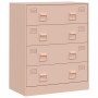 Aparador de acero rosa 67x39x83 cm de vidaXL, Aparadores - Ref: Foro24-841680, Precio: 181,89 €, Descuento: %