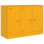 Aparador de acero amarillo mostaza 99x39x73 cm de vidaXL, Aparadores - Ref: Foro24-841724, Precio: 173,31 €, Descuento: %