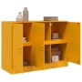 Aparador de acero amarillo mostaza 99x39x73 cm de vidaXL, Aparadores - Ref: Foro24-841724, Precio: 173,31 €, Descuento: %