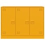 Aparador de acero amarillo mostaza 99x39x73 cm de vidaXL, Aparadores - Ref: Foro24-841724, Precio: 173,31 €, Descuento: %