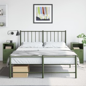 Bedside tables 2 units olive green steel 34.5x39x62 cm by vidaXL, Nightstands - Ref: Foro24-841772, Price: 125,99 €, Discount: %