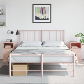 Bedside tables 2 units pink steel 34.5x39x62 cm by vidaXL, Nightstands - Ref: Foro24-841766, Price: 125,88 €, Discount: %