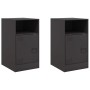 Nightstands 2 units black steel 34.5x39x62 cm by vidaXL, Nightstands - Ref: Foro24-841764, Price: 118,34 €, Discount: %