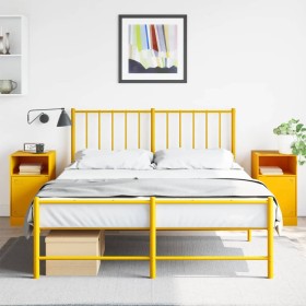 Mesitas de noche 2 uds acero amarillo mostaza 34,5x39x62 cm de vidaXL, Mesitas de noche - Ref: Foro24-841770, Precio: 125,99 ...