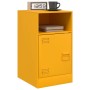 Bedside tables 2 units mustard yellow steel 34.5x39x62 cm by vidaXL, Nightstands - Ref: Foro24-841770, Price: 125,79 €, Disco...