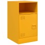 Bedside tables 2 units mustard yellow steel 34.5x39x62 cm by vidaXL, Nightstands - Ref: Foro24-841770, Price: 125,79 €, Disco...