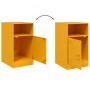 Bedside tables 2 units mustard yellow steel 34.5x39x62 cm by vidaXL, Nightstands - Ref: Foro24-841770, Price: 125,79 €, Disco...