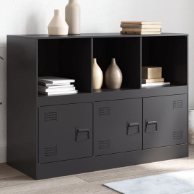 Black steel sideboard 99x39x73 cm by vidaXL, Sideboards - Ref: Foro24-841787, Price: 138,44 €, Discount: %