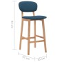 Kitchen stools 2 units blue fabric by vidaXL, Kitchen stools - Ref: Foro24-289371, Price: 151,44 €, Discount: %