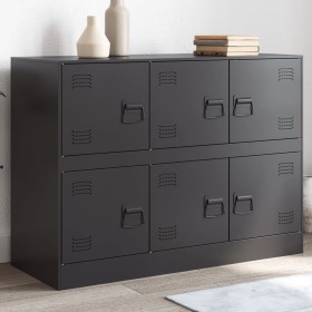 Black steel sideboard 99x39x73 cm by vidaXL, Sideboards - Ref: Foro24-841793, Price: 205,59 €, Discount: %