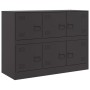 Black steel sideboard 99x39x73 cm by vidaXL, Sideboards - Ref: Foro24-841793, Price: 213,15 €, Discount: %