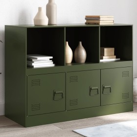 Aparador de acero verde oliva 99x39x73 cm de vidaXL, Aparadores - Ref: Foro24-841791, Precio: 147,58 €, Descuento: %