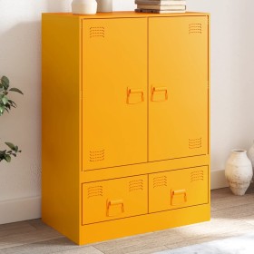 Mustard yellow steel sideboard 67x39x95 cm by vidaXL, Sideboards - Ref: Foro24-841808, Price: 165,03 €, Discount: %