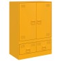 Aparador de acero amarillo mostaza 67x39x95 cm de vidaXL, Aparadores - Ref: Foro24-841808, Precio: 165,99 €, Descuento: %