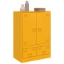 Aparador de acero amarillo mostaza 67x39x95 cm de vidaXL, Aparadores - Ref: Foro24-841808, Precio: 165,99 €, Descuento: %