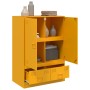 Aparador de acero amarillo mostaza 67x39x95 cm de vidaXL, Aparadores - Ref: Foro24-841808, Precio: 165,99 €, Descuento: %