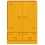 Aparador de acero amarillo mostaza 67x39x95 cm de vidaXL, Aparadores - Ref: Foro24-841808, Precio: 165,99 €, Descuento: %