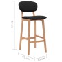 Kitchen stools 2 units black fabric by vidaXL, Kitchen stools - Ref: Foro24-289373, Price: 172,40 €, Discount: %