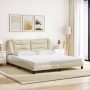 Cama con colchón de tela color crema 180x200 cm de vidaXL, Camas y somieres - Ref: Foro24-3208553, Precio: 511,14 €, Descuent...