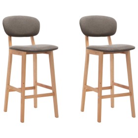 Kitchen stools 2 units gray taupe fabric by vidaXL, Kitchen stools - Ref: Foro24-289376, Price: 151,49 €, Discount: %