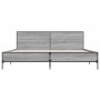 Estructura cama madera ingeniería metal gris Sonoma 180x200 cm de vidaXL, Camas y somieres - Ref: Foro24-3280015, Precio: 178...