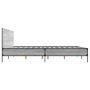 Estructura cama madera ingeniería metal gris Sonoma 180x200 cm de vidaXL, Camas y somieres - Ref: Foro24-3280015, Precio: 178...