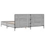 Estructura cama madera ingeniería metal gris Sonoma 180x200 cm de vidaXL, Camas y somieres - Ref: Foro24-3280015, Precio: 178...