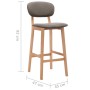 Kitchen stools 2 units gray taupe fabric by vidaXL, Kitchen stools - Ref: Foro24-289376, Price: 151,13 €, Discount: %