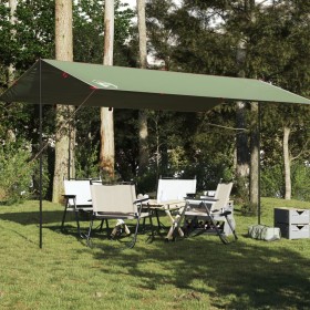 Lona de camping impermeable verde 500x294 cm de vidaXL, Tiendas de campaña - Ref: Foro24-94667, Precio: 40,14 €, Descuento: %