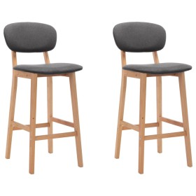 Kitchen stools 2 units dark gray fabric by vidaXL, Kitchen stools - Ref: Foro24-289368, Price: 122,77 €, Discount: %