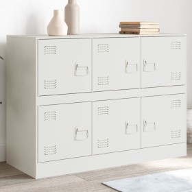 Sideboard aus weißem Stahl 99x39x73 cm von vidaXL, Sideboards - Ref: Foro24-841798, Preis: 188,99 €, Rabatt: %