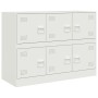 Aparador de acero blanco 99x39x73 cm de vidaXL, Aparadores - Ref: Foro24-841798, Precio: 188,63 €, Descuento: %