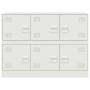 Aparador de acero blanco 99x39x73 cm de vidaXL, Aparadores - Ref: Foro24-841798, Precio: 188,63 €, Descuento: %