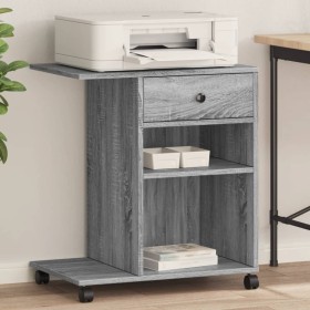 Printer stand with Sonoma gray wheels 60x40x68.5 cm by vidaXL, Printer supports - Ref: Foro24-840644, Price: 72,99 €, Discoun...