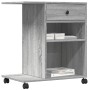 Sonoma grauer Druckerständer mit Rädern 60x40x68,5 cm von vidaXL, Drucker unterstützt - Ref: Foro24-840644, Preis: 72,99 €, R...