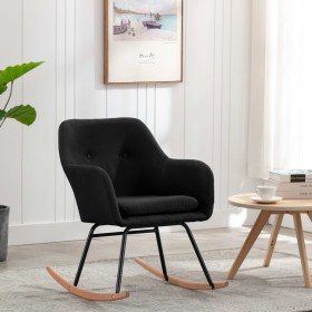 Black fabric rocking chair by vidaXL, Rocking chairs - Ref: Foro24-289533, Price: 105,99 €, Discount: %