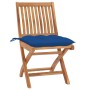 Folding garden chairs 6 pcs solid teak wood with cushions by vidaXL, Garden chairs - Ref: Foro24-3072859, Price: 549,75 €, Di...