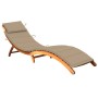 Garden lounger with solid acacia wood cushion by vidaXL, Loungers - Ref: Foro24-3061575, Price: 171,20 €, Discount: %