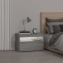 Bedside tables with LED lights 2 pcs Sonoma gray 60x35x40 cm by vidaXL, Nightstands - Ref: Foro24-3152828, Price: 55,04 €, Di...