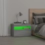 Bedside tables with LED lights 2 pcs Sonoma gray 60x35x40 cm by vidaXL, Nightstands - Ref: Foro24-3152828, Price: 55,04 €, Di...