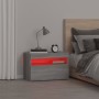 Bedside tables with LED lights 2 pcs Sonoma gray 60x35x40 cm by vidaXL, Nightstands - Ref: Foro24-3152828, Price: 55,04 €, Di...