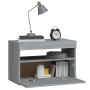 Bedside tables with LED lights 2 pcs Sonoma gray 60x35x40 cm by vidaXL, Nightstands - Ref: Foro24-3152828, Price: 55,04 €, Di...