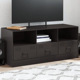 Mueble para TV de acero negro 99x39x44 cm de vidaXL, Muebles TV - Ref: Foro24-841733, Precio: 121,92 €, Descuento: %