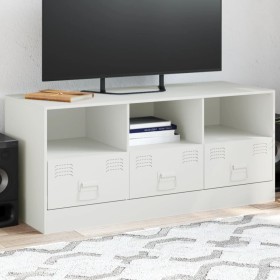 Mueble para TV de acero blanco 99x39x44 cm de vidaXL, Muebles TV - Ref: Foro24-841738, Precio: 128,99 €, Descuento: %