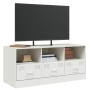 Mueble para TV de acero blanco 99x39x44 cm de vidaXL, Muebles TV - Ref: Foro24-841738, Precio: 128,99 €, Descuento: %