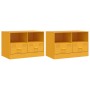 TV furniture 2 units mustard yellow steel 67x39x44 cm by vidaXL, TV Furniture - Ref: Foro24-841746, Price: 171,99 €, Discount: %