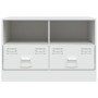 TV furniture 2 units white steel 67x39x44 cm by vidaXL, TV Furniture - Ref: Foro24-841750, Price: 171,67 €, Discount: %