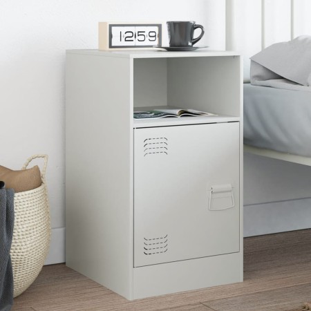 White steel nightstand 34.5x39x62 cm by vidaXL, Nightstands - Ref: Foro24-841773, Price: 71,77 €, Discount: %